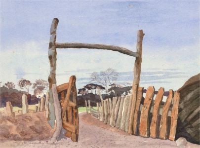 Gwyneth Willitt - Contemporary Watercolour, Gateway at Llynnon Mill, Anglesey