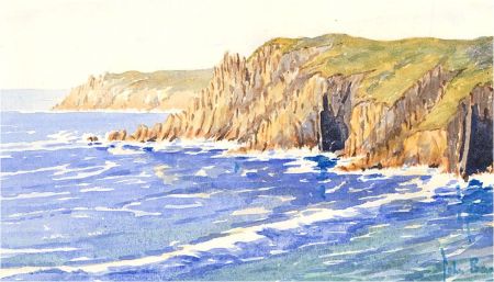 John Baron - Mid 20th Century Watercolour, Rocky Cliffs