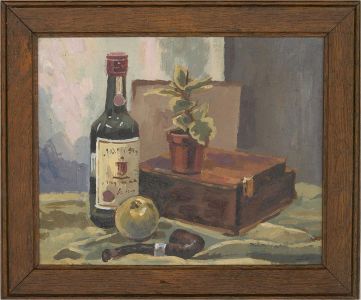 Terry Shelbourne (1930-2020) - Mid 20th Century Oil, Still Life with Pipe