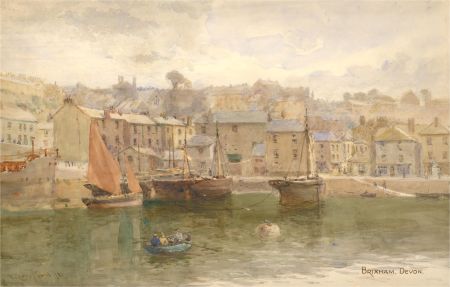 William Edward Croxford - 1921 Watercolour, Brixham, Devon