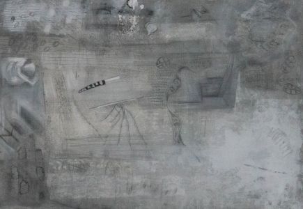 Jennifer Anderson - 20th Century Pastel, Organic Forms In Grey