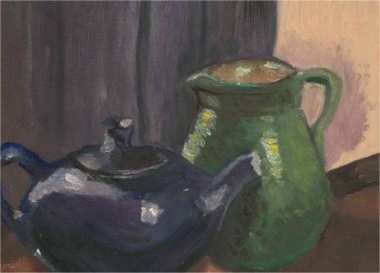 Jennifer Anderson - 20th Century Oil, Blue Pot, Green Jug