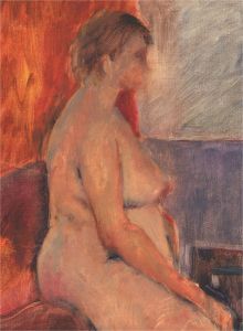 Jennifer Anderson - 20th Century Oil, Seated Female Nude