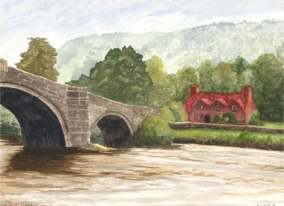Gwyneth Willitt - Contemporary Watercolour, Pont Fawr, Llanrwst, Wales