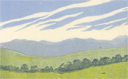 Gwyneth Willitt - Contemporary Silkscreen, Blue Skies
