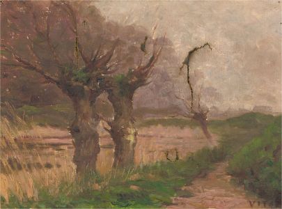 For Restoration - Early 20th Century Oil - Country Path
