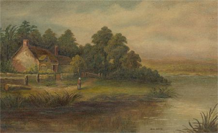 M.L. Beck - Early 20th Century Oil, Cottage near Stratford-upon-Avon