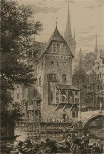 Axel Herman Haig (1835-1921) - c.1880 Etching, An Old German Mill