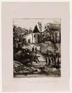 Pamela Guille - 20th Century Etching, Steps to the Windmill