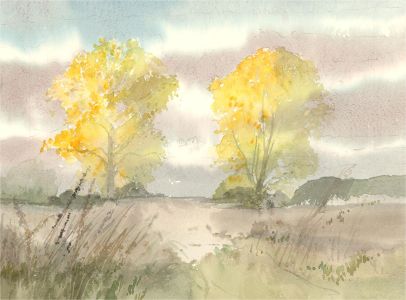 Keith Johnson (1931-2018) - 20th Century Watercolour, Two Trees III