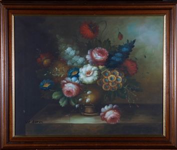 M. Aaron - Contemporary Oil, Dutch Style Floral Still Life