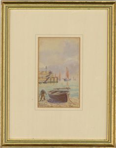 John Henry Martin (1835-1908) - Late 19th Century Watercolour, Clovelly Harbour