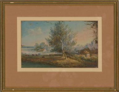 Late 19th Century Watercolour - Cows At Dawn