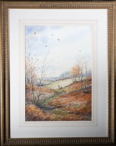 Simon T. Trinder (b.1958) - Contemporary Watercolour, Pheasant Shoot