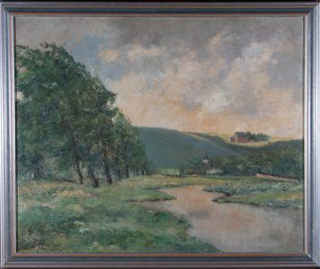 Mya Buggenhout (1908-1992) - Belgian Mid 20th Century Oil, La Bourrasque