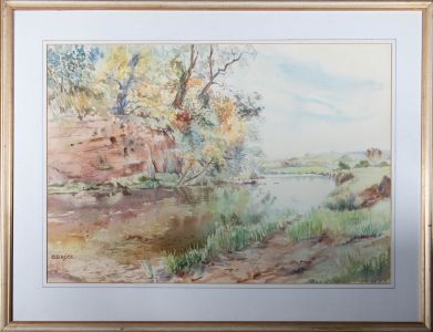 Dorothy E. Bruce - 1994 Watercolour, River Otter, Devon