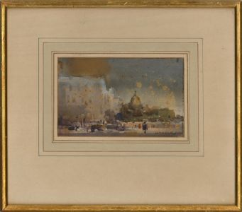 W.A.W. - Mid 20th Century Watercolour, View of St. Paul's Cathedral