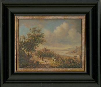 J. Robertson - Signed Mid 20th Century Oil, Along the River Path