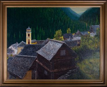 D. Parkman - Large 1979 Oil, Mountain Haven