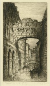 James Alphege Brewer (1881-1946) - Etching, The Bridge of Sighs, Venice