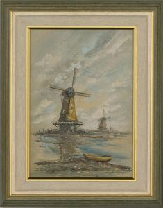 Wyn Appleford (1932-2016) - Signed Mid 20th Century Oil, Windmills
