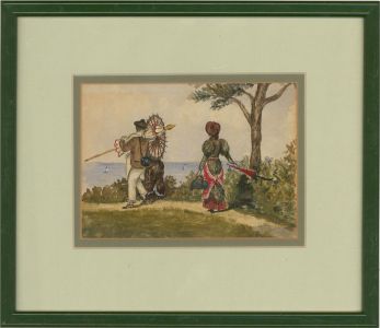 Early 20th Century Watercolour - Day At The Beach