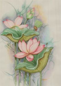 Contemporary Watercolour - Water Lilies