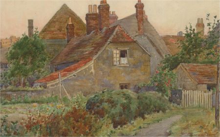 Herbert Helps - 1922 Watercolour, St James, Shaftesbury