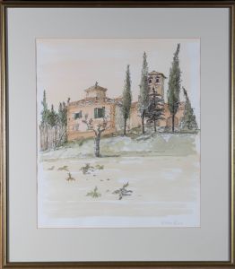 Richard Beer (1928-2017) - Contemporary Watercolour, Italian Countryside Scene