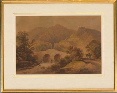 Early 19th Century Watercolour - The Lonely Road