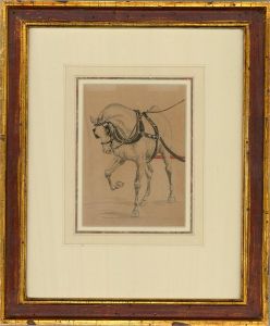 Early 20th Century Watercolour - Carriage Horse