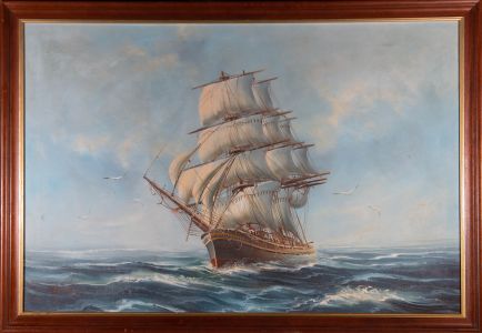Hydan - Large 20th Century Oil, Fast Clipper