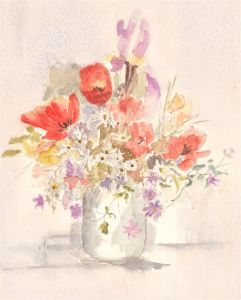 Sylvia Grottick - 20th Century Watercolour, Spring Bouquet