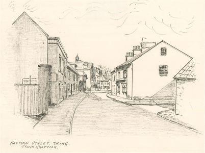 Sylvia Grottick - Three 20th Century Pen and Ink Drawings, Village Scenes