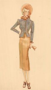 Sartorial c.1935 Watercolour - Orange 1930's Suit