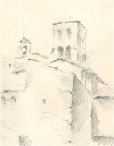Franco Matania (1922-2006) - Four Graphite Drawings, Village Scenes