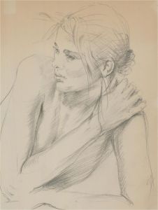 Franco Matania (1922-2006) - Two Graphite Drawings, Female Portraits