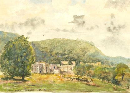 M. Swindlehurst - 1998 Watercolour, Gwrych Castle, Wales