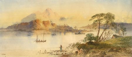 William Henry Earp (1831-1914) - 19th Century Watercolour, Boats on a Loch