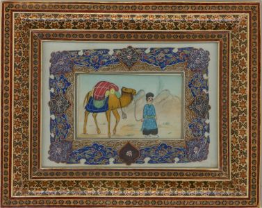 Indian Miniatures - Early 20th Century Watercolour, A Man And His Camel