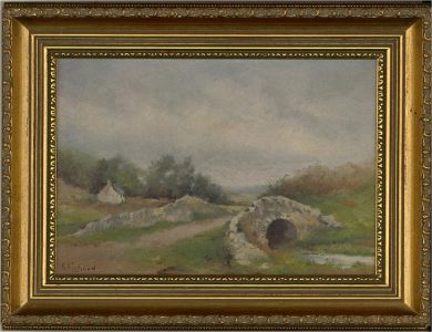 June Pitfield - 20th Century Oil, Country Bridge