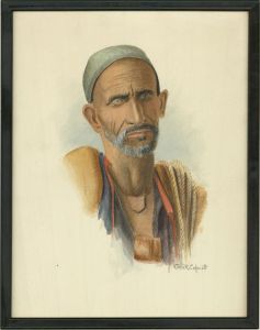 George Russell Copcutt (1882-1948) - Early 20th Century Watercolour, Tibetan Man