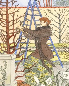After Eugene Grasset - 20th Century Watercolour, Fevrier