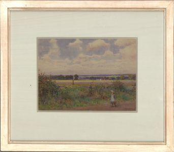 Archibald Cary Smith (1837-1911) - American 1909 Watercolour, Meadow