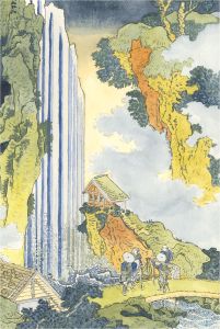 After Hokusai - 20th Century Watercolour, Ono Waterfall