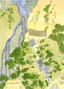 After Hokusai - 20th Century Watercolour, Kiyotaki Waterfall