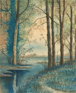 Early 20th Century Watercolour - Forest River
