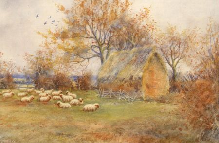 A. Lines - Early 20th Century Watercolour, Resting Flock