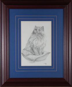 Christine Varley  - Contemporary Graphite Drawing, Regal Cat
