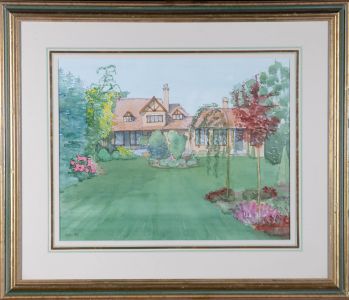 1996 Watercolour - English Country House